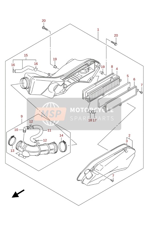 Suzuki UH125A BURGMAN 2020 AIR CLEANER for a 2020 Suzuki UH125A BURGMAN